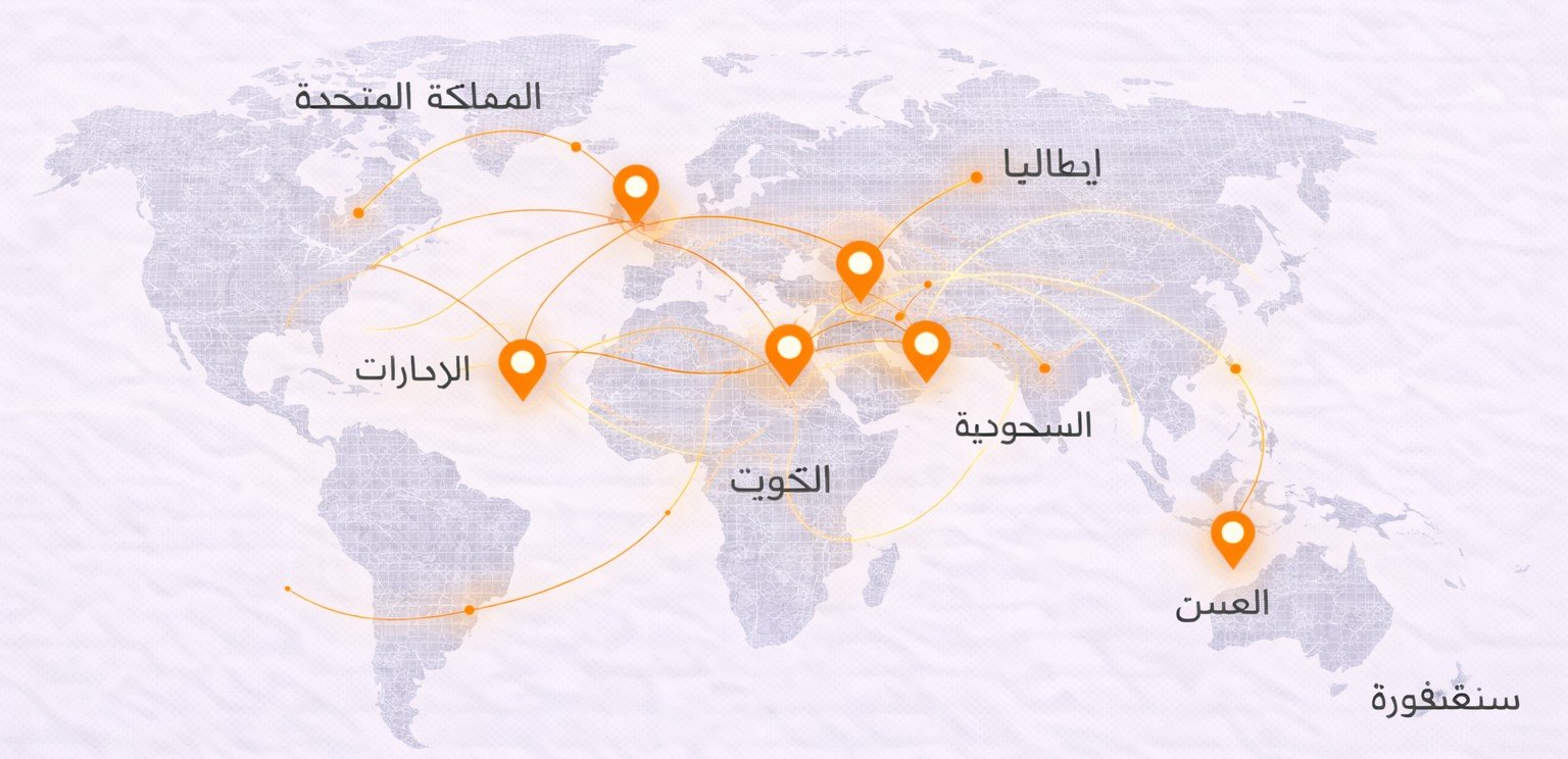 Global map and routes